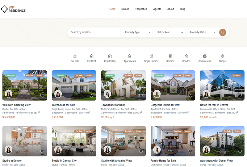 Real Estate Website Design Examples